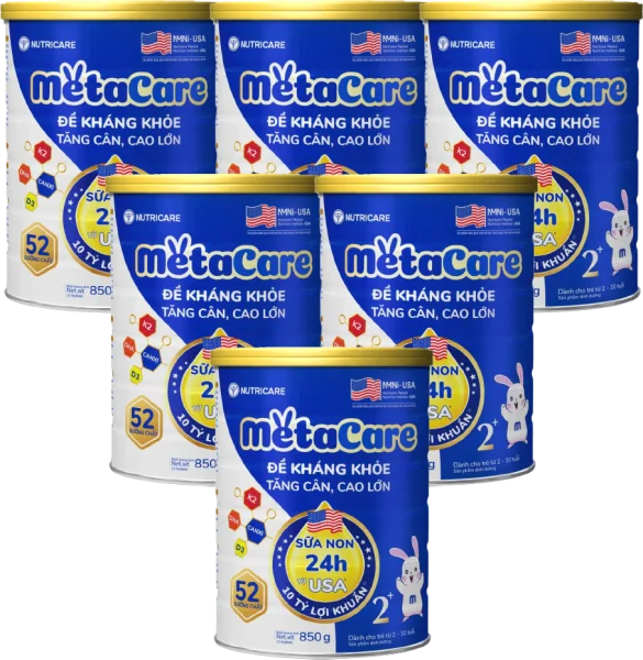 Combo 6 Sữa Metacare Eco 2+ 850g (2-10 tuổi)