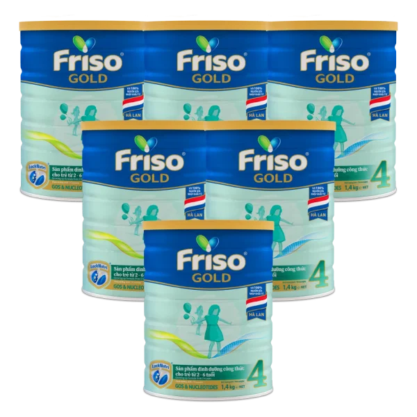 Combo 6 Sữa Friso Gold số 4 1400g (2-6 tuổi)