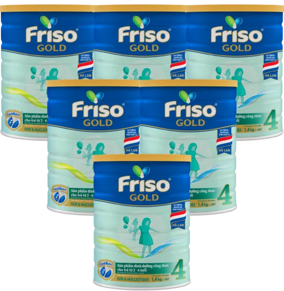 Combo 6 Sữa Friso Gold số 4 1400g (2-6 tuổi)