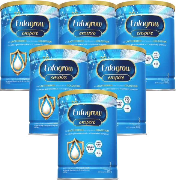 Combo 6 Sữa Enfagrow Enspire 3 850g (2-6 tuổi)