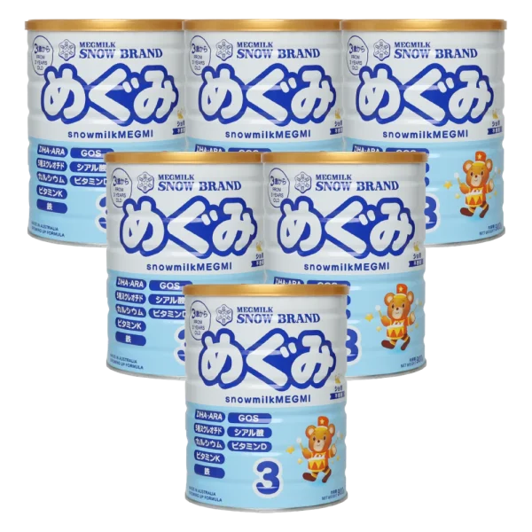 Combo 6 Sản phẩm dinh dưỡng công thức Megmilk Snow Brand Snowmilkmegmi 3 (Dành cho trẻ từ 3 tuổi trở lên) 900g
