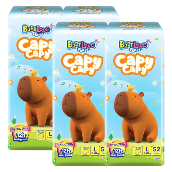 Combo 4 Tã quần Babylove Capy Capy L52 Miếng