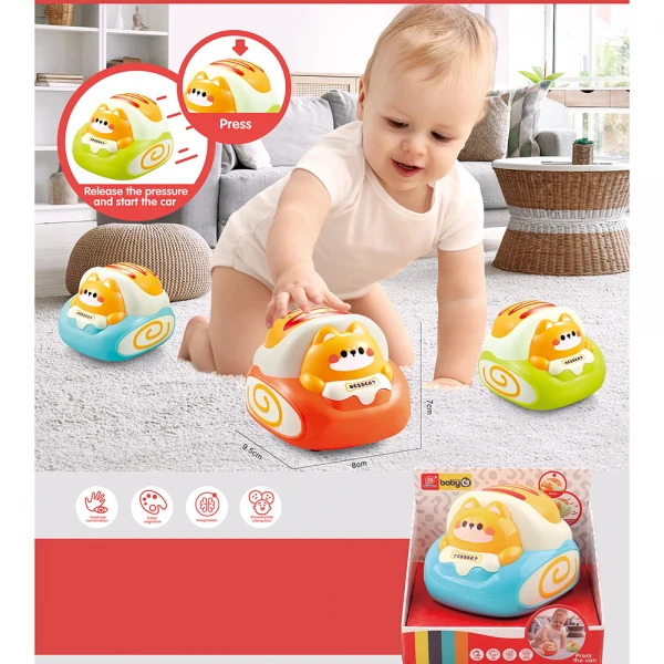 Xe hoạt hình mini nhấn đầu chạy trớn YN674425 C512 (Cam)