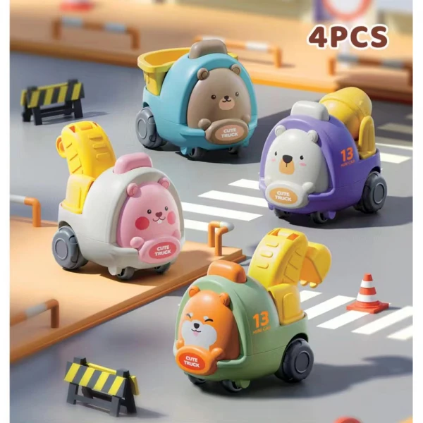 Bộ 4 xe công trình mini đa màu dễ thương YN589376 C512