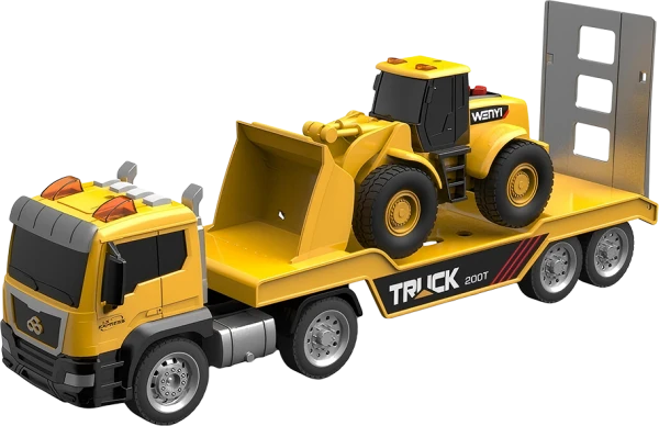 Xe tải lớn chở xe xúc cao cấp có âm thành đèn YN677503 C512 (Vàng)