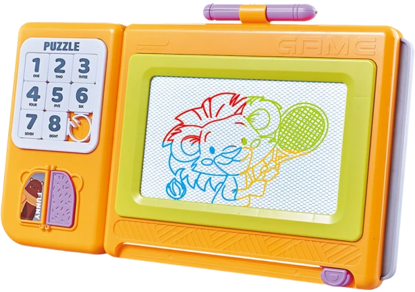 Bảng vẽ tự xóa 2in1 xếp hình số thông minh YN678275 C512 (Cam)