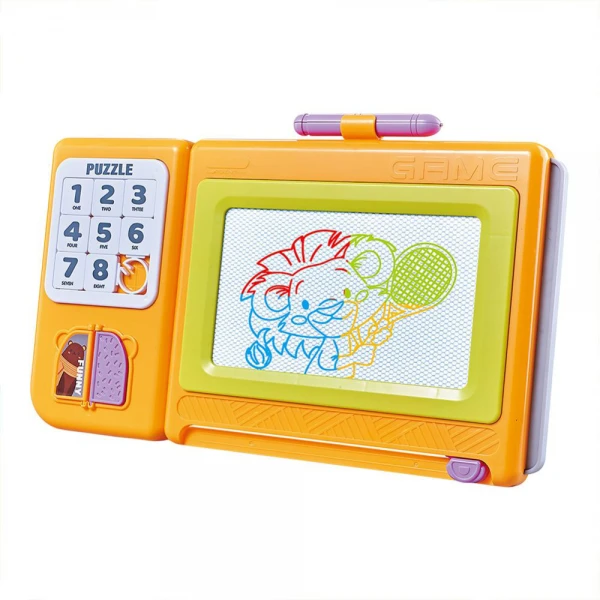 Bảng vẽ tự xóa 2in1 xếp hình số thông minh YN678275 C512 (Cam)
