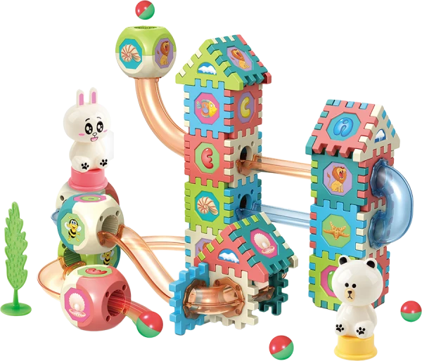 Bộ lắp ráp đường đua thông minh thỏ và gấu JS068866 C512