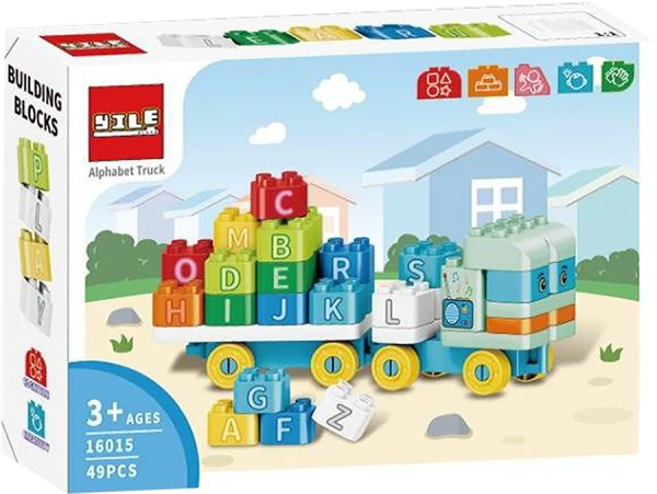 Bộ xếp hình xe tải có bảng chữ cái 49pcs JS068874 C512