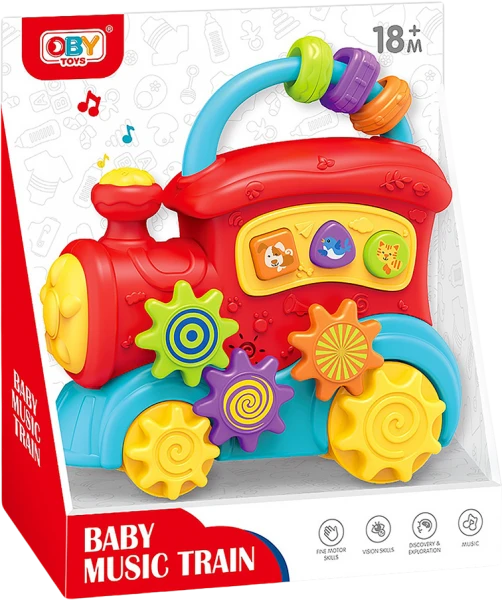 Tàu hỏa bánh răng có nhạc đèn vui nhộn YN683482 C512 (Đỏ)