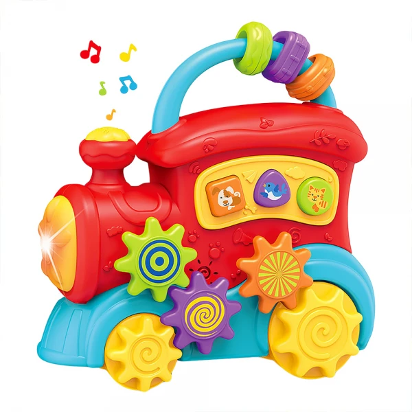 Tàu hỏa bánh răng có nhạc đèn vui nhộn YN683482 C512 (Đỏ)