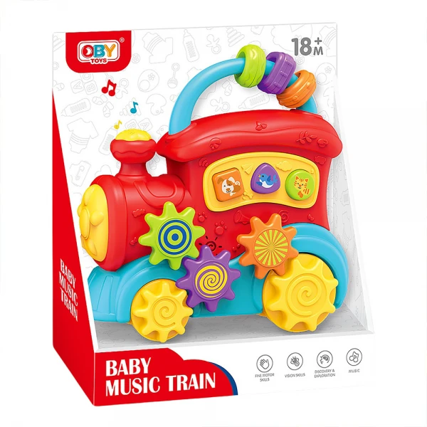 Tàu hỏa bánh răng có nhạc đèn vui nhộn YN683482 C512 (Đỏ)