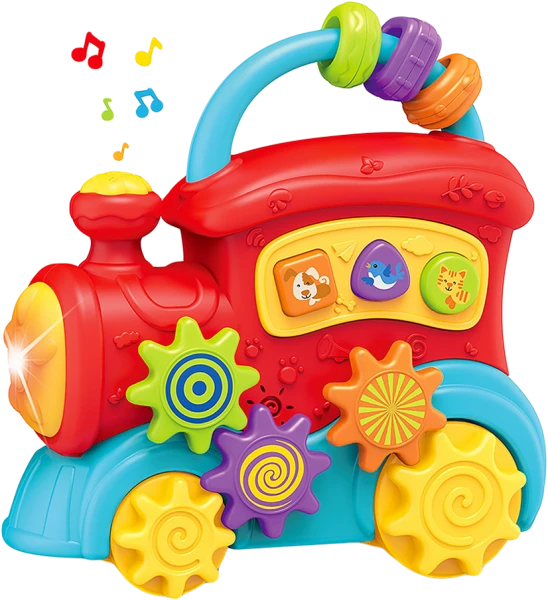 Tàu hỏa bánh răng có nhạc đèn vui nhộn YN683482 C512 (Đỏ)