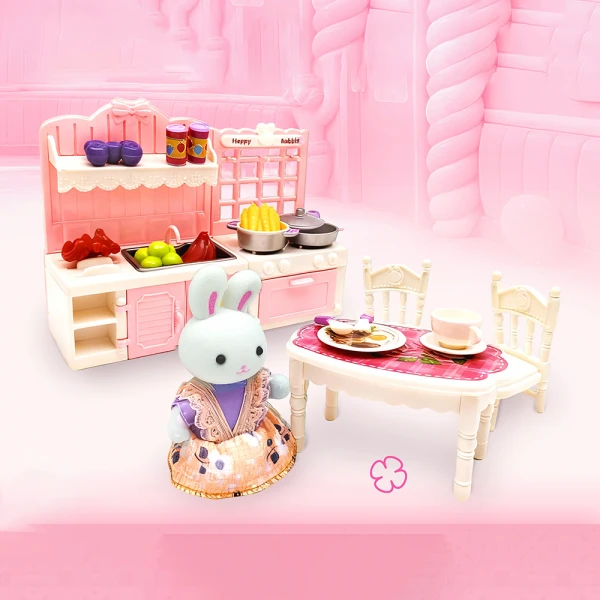 Bộ đồ chơi em bé thỏ và nhà bếp YN676754 C512