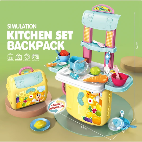 Balo 2in1 cao cấp nhập vai nhà bếp YN444682 C512 (Vàng)