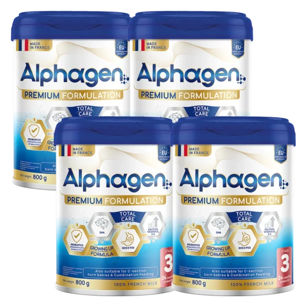 Combo 4 Sữa Alphagen Premium Formulation Total Care Growing Up Formula 800g (từ 24 th&aacute;ng trở l&ecirc;n)