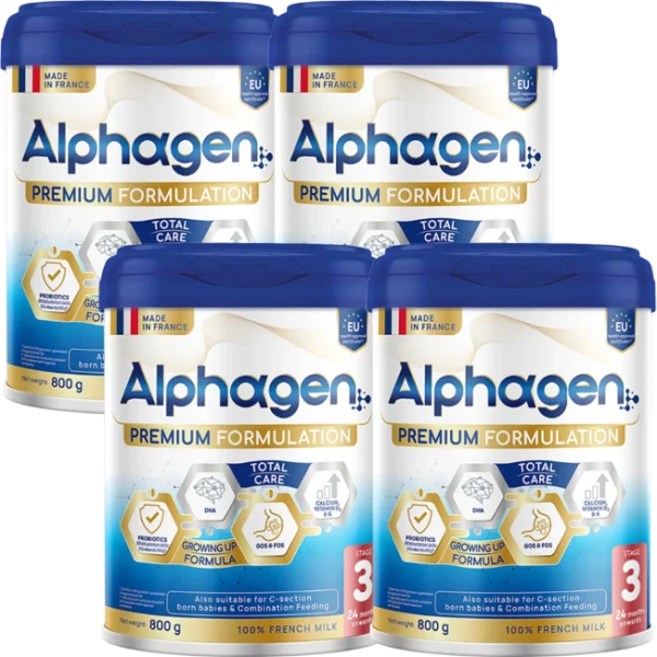Combo 4 Sữa Alphagen Premium Formulation Total Care Growing Up Formula 800g (từ 24 tháng trở lên)