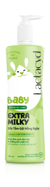 Sữa tắm gội Lactacyd Baby Extra Milky 500ml