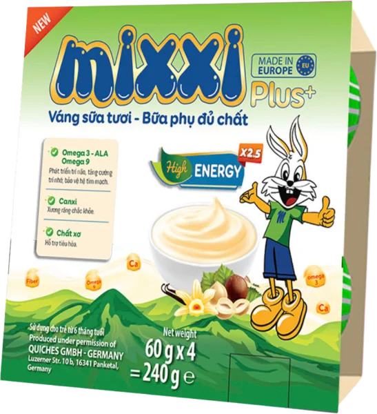 Váng sữa Mixxi - Vanila Plus 75g - Lốc 4