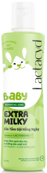 Sữa tắm gội Lactacyd Baby Extra Milky 250ml