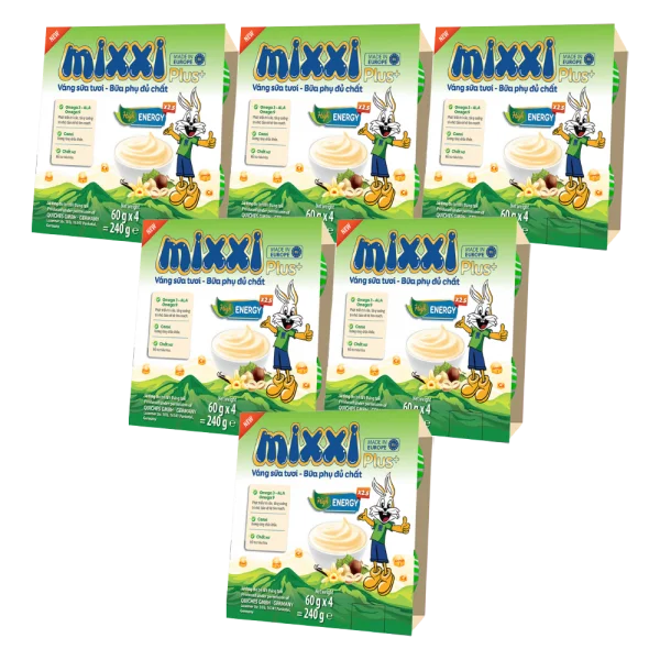 Combo 6 Váng sữa Mixxi - Vanila Plus 75g - Lốc 4