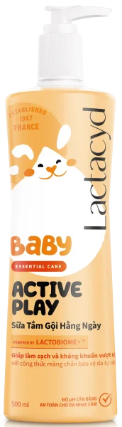 Sữa tắm gội bảo vệ cho bé Lactacyd Active Play 500ml
