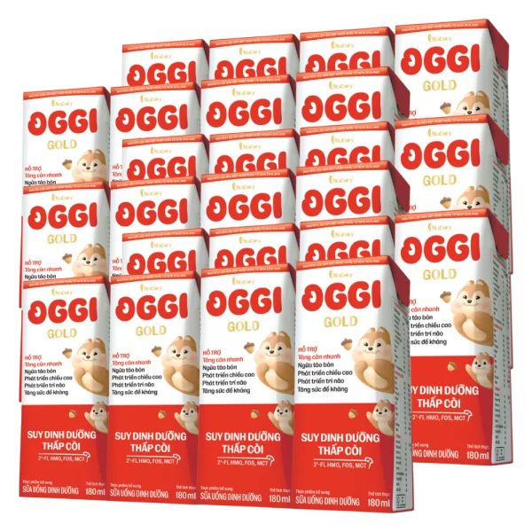 Combo 6 lốc Sữa uống dinh dưỡng Oggi Gold 180ml, lốc 4 hộp (trên 1 tuổi)