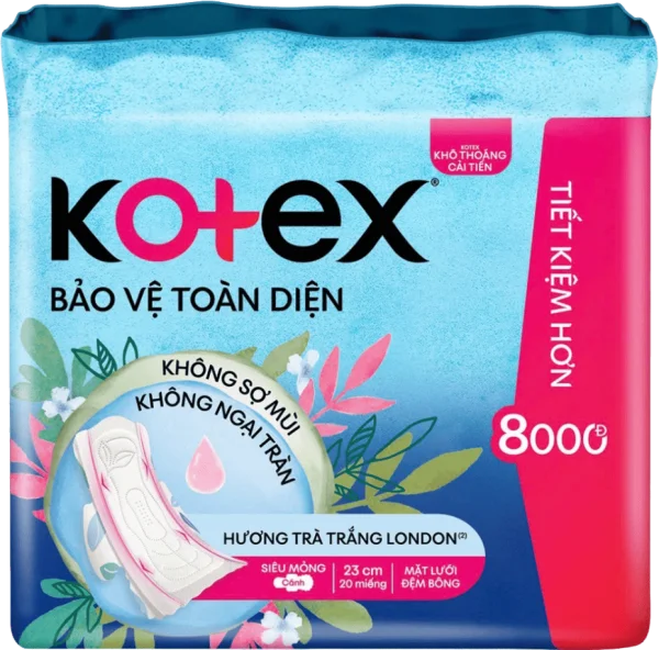 Băng vệ sinh Kotex Bảo Vệ Toàn Diện 23cm (20 miếng)