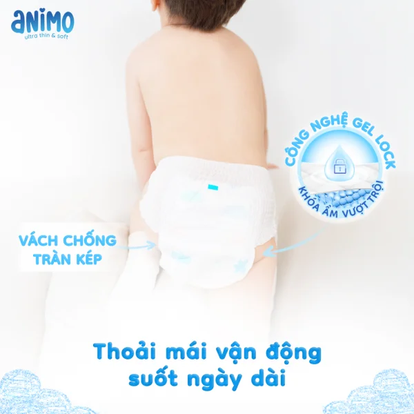 Combo 3 tã Quần Animo Siêu Mềm Thoáng (L, 50 miếng)