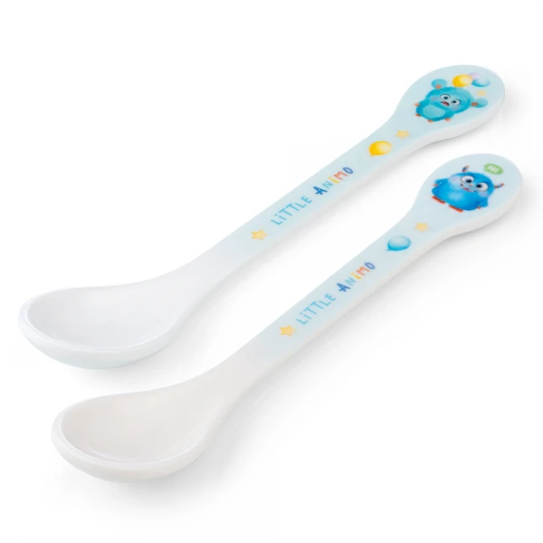 Thìa ăn dặm melamine cao cấp Animo (2 cái/vỉ, 9013, monster party)