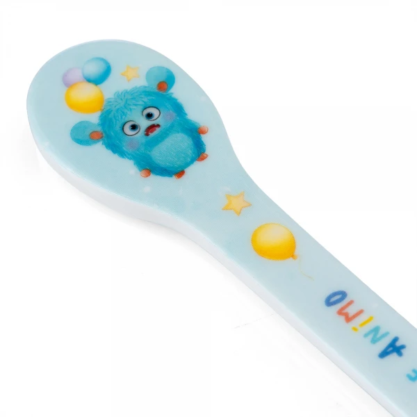 Thìa ăn dặm melamine cao cấp Animo (2 cái/vỉ, 9013, monster party)