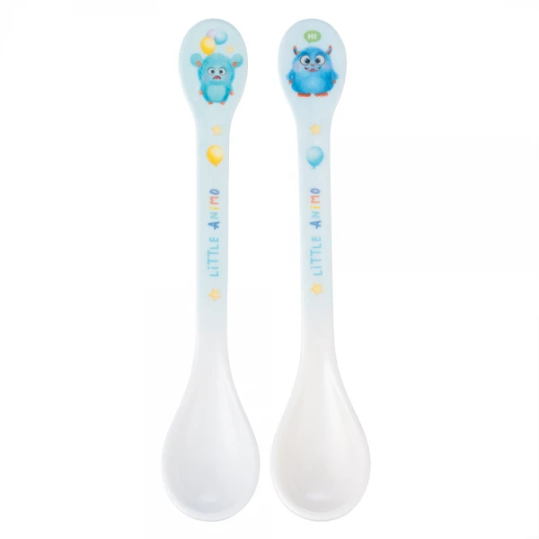 Thìa ăn dặm melamine cao cấp Animo (2 cái/vỉ, 9013, monster party)