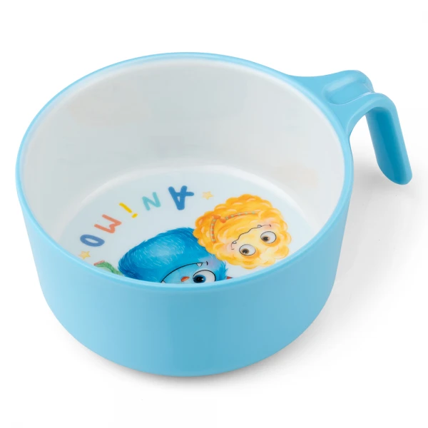 Bát ăn dặm melamine cao cấp Animo (S1302, 1 tay cầm, monster party)