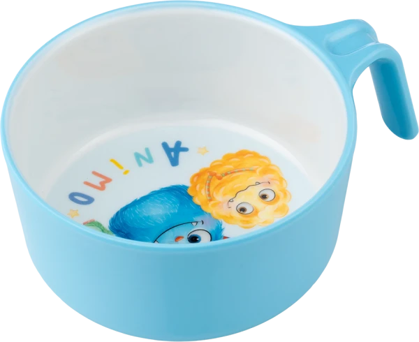 Bát ăn dặm melamine cao cấp Animo (S1302, 1 tay cầm, monster party)
