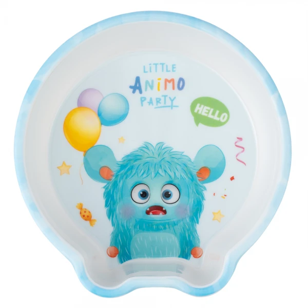 Bát ăn dặm melamine cao cấp Animo (W6026, tai gấu, monster party)