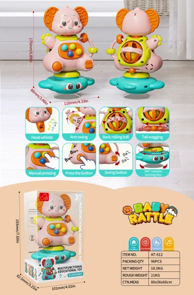 Đồ chơi chú voi xoay vòng và rèn luyện tay LH16881860 C512