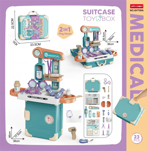 Vali 2in1 nhập vai bác sĩ LH16881965 C512 (Xanh dương)