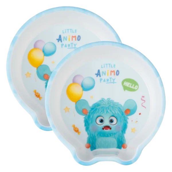 Combo 2 Bát ăn dặm melamine cao cấp Animo (W6026, tai gấu, monster party)