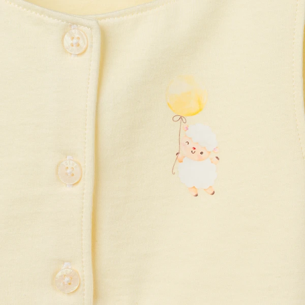 Bodysuit bé gái tam giác Animo VD0226005 (0-9M,Kem,NN01)