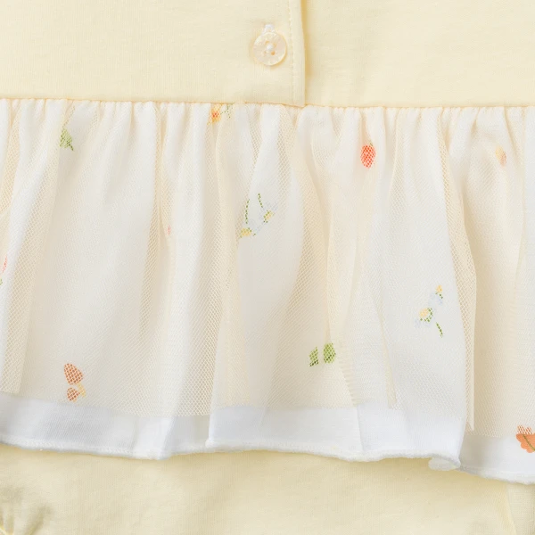 Bodysuit bé gái tam giác Animo VD0226005 (0-9M,Kem,NN01)