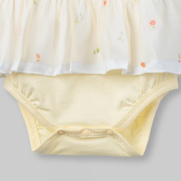 Bodysuit bé gái tam giác Animo VD0226005 (0-9M,Kem,NN01)