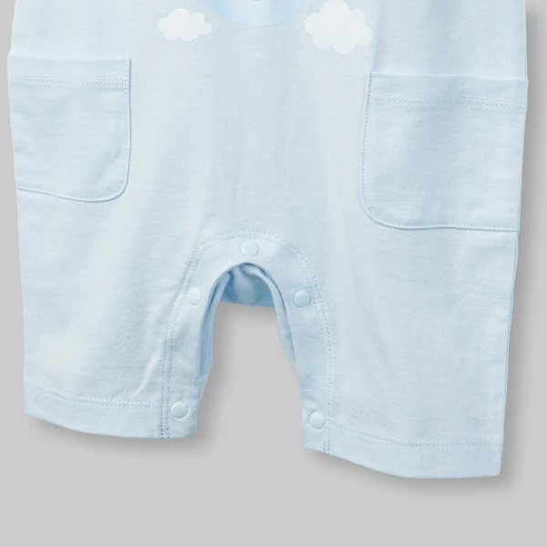 Bodysuit bé trai đùi Animo VD0126003 (0-12M,Xanh nhạt - trắng,NN04)