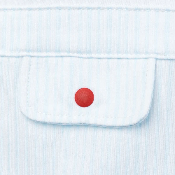 Bodysuit bé trai đùi Animo VD0126005 (0-12M,Trắng - sọc xanh nhạt)