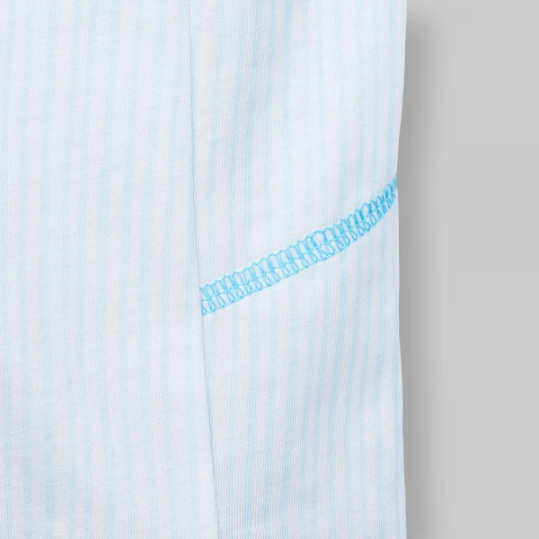 Bodysuit bé trai đùi Animo VD0126005 (0-12M,Trắng - sọc xanh nhạt)