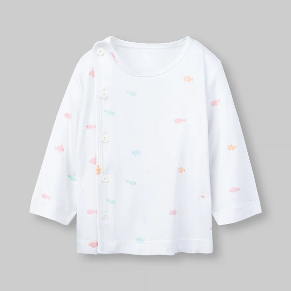 Set 2 áo sơ sinh cài chéo tay dài Animo Easy KV0126059 (NB-9M,Trắng)