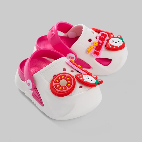 Dép sục bé gái Animo A2601_JK003 (17-23,Trắng-Hồng)