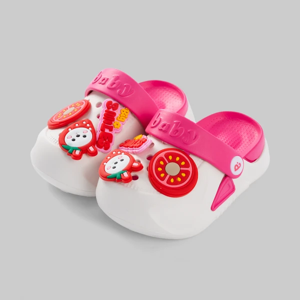 Dép sục bé gái Animo A2601_JK003 (17-23,Trắng-Hồng)