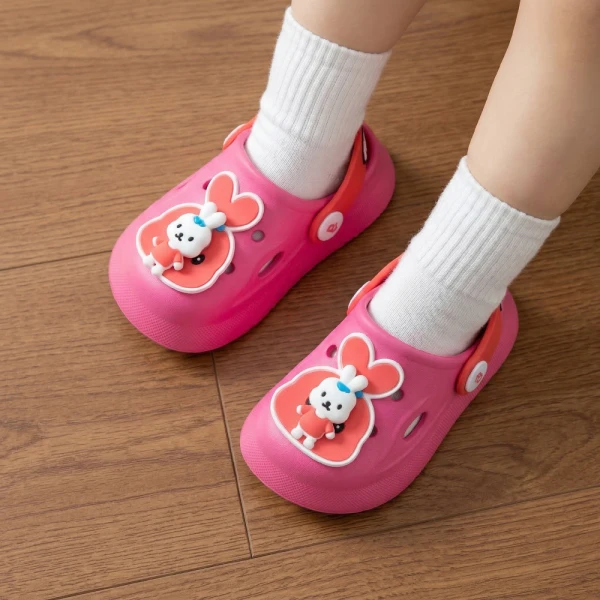 Dép sục bé gái Animo A2601_JK005 (17-21,Hồng đậm)