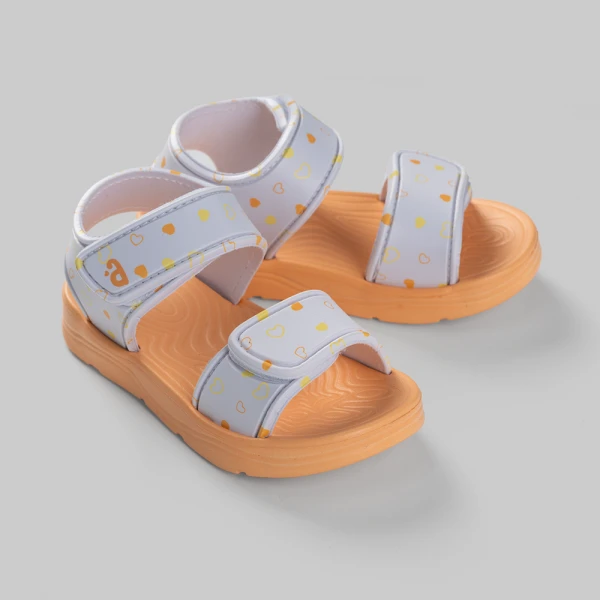 Sandal bé gái Animo A2604_JK004 (17-21,Cream/ Kem)