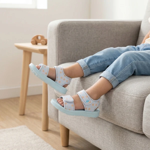 Sandal bé gái Animo A2601_JK009 (17-21,Xanh nhạt)